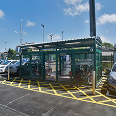 Secure cycle parking at Ainsdale Railway Station