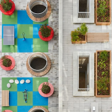 Green roof for Material Store’s contemporary communal area