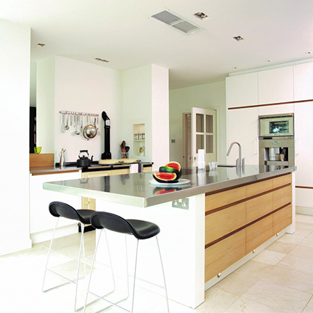 Contemporary stainless steel Worktops stand the test of time