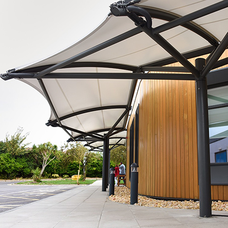 Broxap canopy for Southlands Hospital walkway