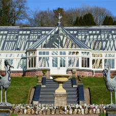 Beautiful greenhouse for neoclassical country house