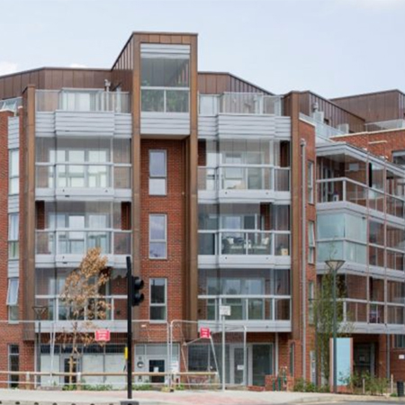 Frame infill balustrades & hand rails for Geron Way apartments