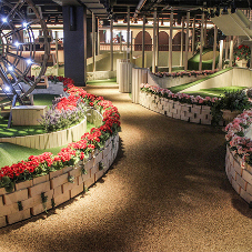 Flowcrete flooring solution at boutique crazy golf course