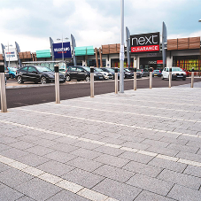 Modern block paving for Abbey Wood Shopping Park