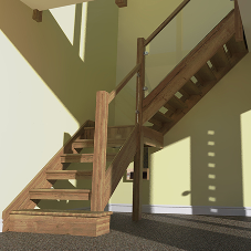 Staircase design renders delivered to client