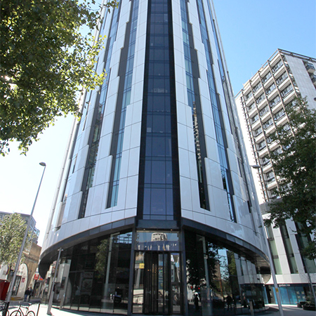 4.5 metre high revolving door for The Strata Tower