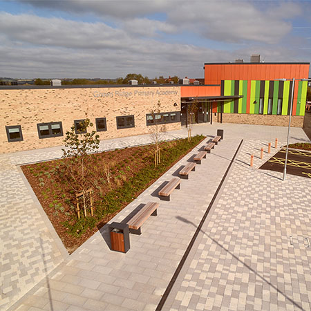 Modern external works package for Green Ridge school