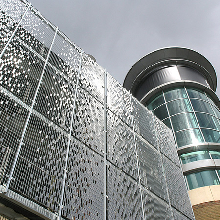 Stereo-kinetic cladding adds drama to refurbished facade