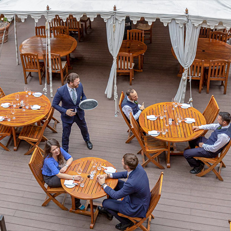 Composite decking adds style to private members club