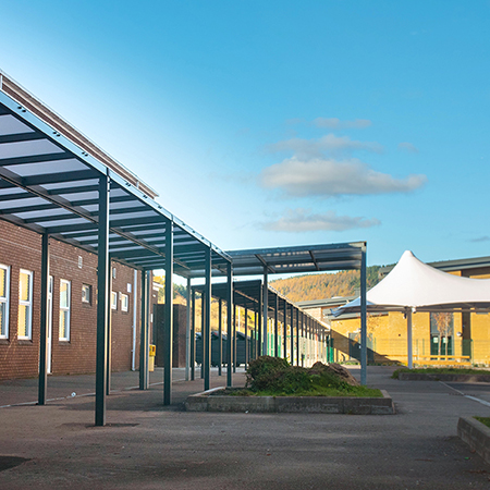 External works complement Tonypandy Middle school aesthetic