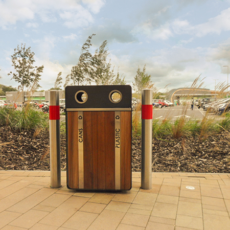 Ascot waste bins for major shopping and leisure complex