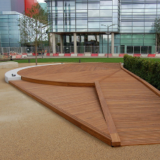 Attractive anti-slip ramp and decking for Media City