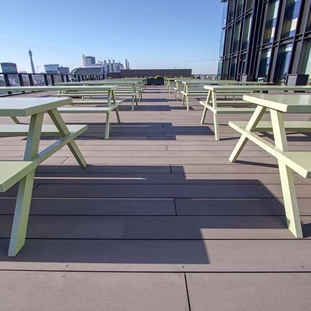 Buzon DPH pedestals support bespoke decking for Google HQ