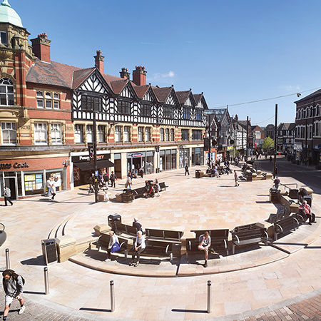 Willenhall Steel Seats encourages socialising at Market Place