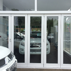 Kestrel Aluminium bi-folding doors in dual colours