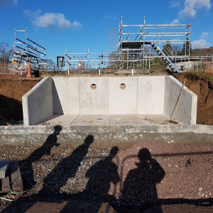 Bespoke headwall at Mauldslie WWTW