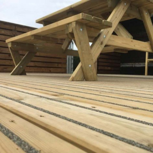 Gripdeck provide safety and enjoyment for rural seating area