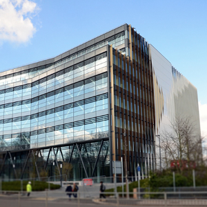 New office development with fire curtains neatly integrated with lifts