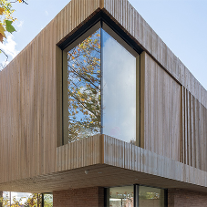 Siberian Larch Battens feature on RIBA award winning design