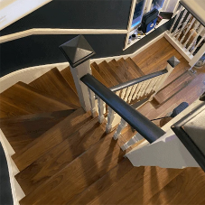 Walnut stairs and stair nosing from The Solid Wood Flooring Company