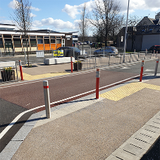 Ulticolour enhances pedestrian safety outside a primary school in Alva