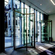 Bespoke office entrance for this striking signature building in London