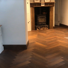 Herringbone Flooring In Private Country Home