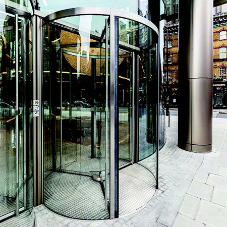 The headquarters of Rolls Royce receives grand bespoke revolving doors