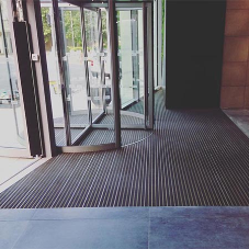 Bespoke anodised aluminium entrance matting system for The Blade