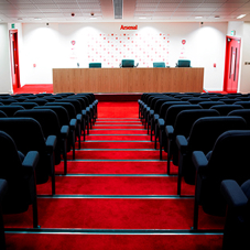 Press conference seating at Arsenal Football Club
