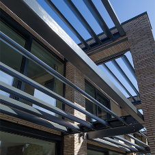 Stylish and sustainable solar shading system from Construction Specialties