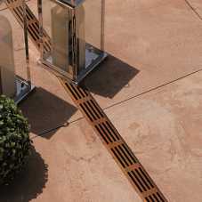 New CorTen finish option for ACO Threshold Drain