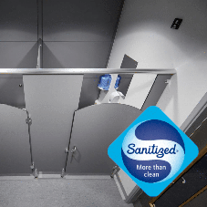 Improved hygiene conditions in washrooms with Dunhams' Sanitized® materials
