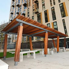 Timber and Steel Canopy for Salford Development