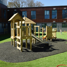 Playground equipment and sensory area installed at First Steps Day Nursery