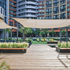 Millboard provide authentic wood-look decking for Floating Pocket Park, Paddington