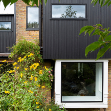1960s modernist building transformed into a 21st century family home
