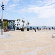 Amber Valley Stone supplies precast landscaping features for Bournemouth pier approach