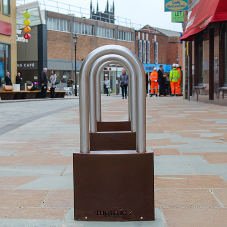 Artform Urban Furniture provide seating and cycle parking to Castle Street in Macclesfield