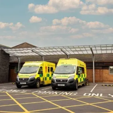 Gateshead NHS Facility at Spire House in County Durham Installs Shelter for Cleaning Ambulances