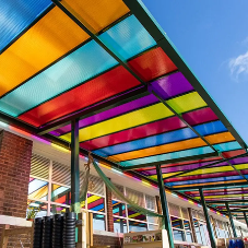 Zaytouna Primary School in Derby Adds Covered MUGA and Colourful Canopy