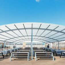 John Taylor High School in Staffordshire Add External Dining Area Canopy