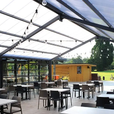 Whitemead Forest Park in Gloucestershire Adds Bespoke Dining Shelter to New Terrace