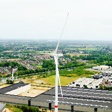 Brick manufacturer, Vandersanden installs its first wind turbine in Lanklaar
