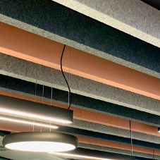 Soundspace® design and install bespoke acoustic beams for acoustics and aesthetics