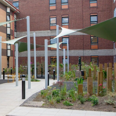 Rotherham General Hospital in Yorkshire Adds Four Shade Sails to its Facilities