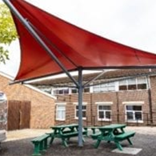 Hillview School for Girls in Kent Add Shade Sail to Seating Area