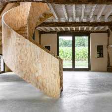 Dutch barn project where heritage building meets contemporary interior design
