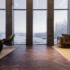 Dark And Dramatic Flooring for New Hotel