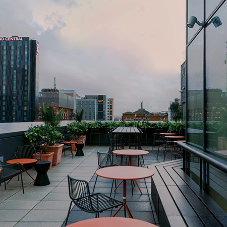 Paving flags for urban rooftop flexible workspace